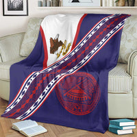 American Samoa Flag Day Blanket Polynesian Tribal Tattoo Eagle Art