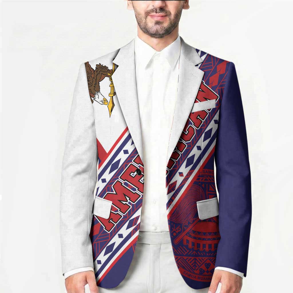 American Samoa Flag Day Blazer Polynesian Tribal Tattoo Eagle Art
