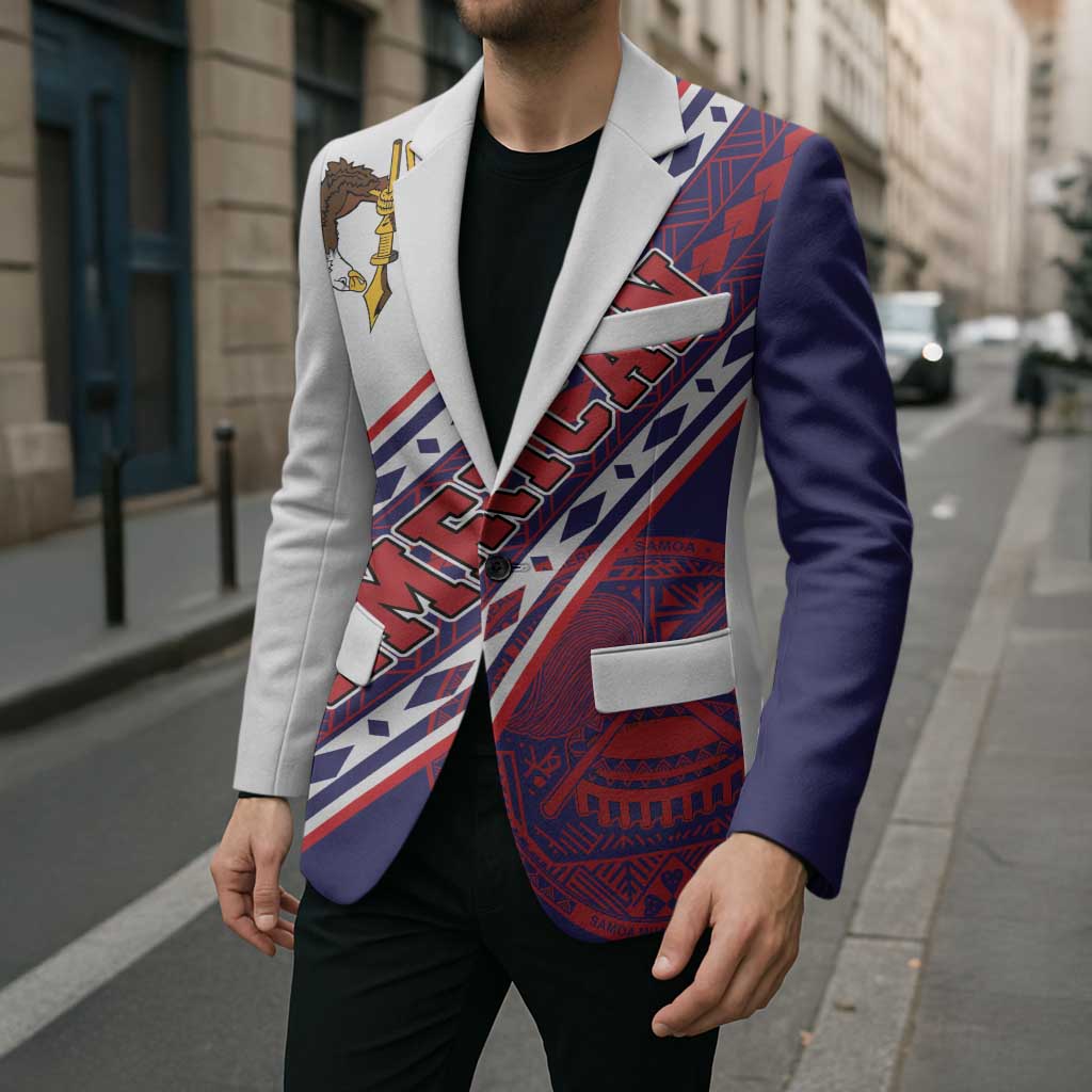 American Samoa Flag Day Blazer Polynesian Tribal Tattoo Eagle Art