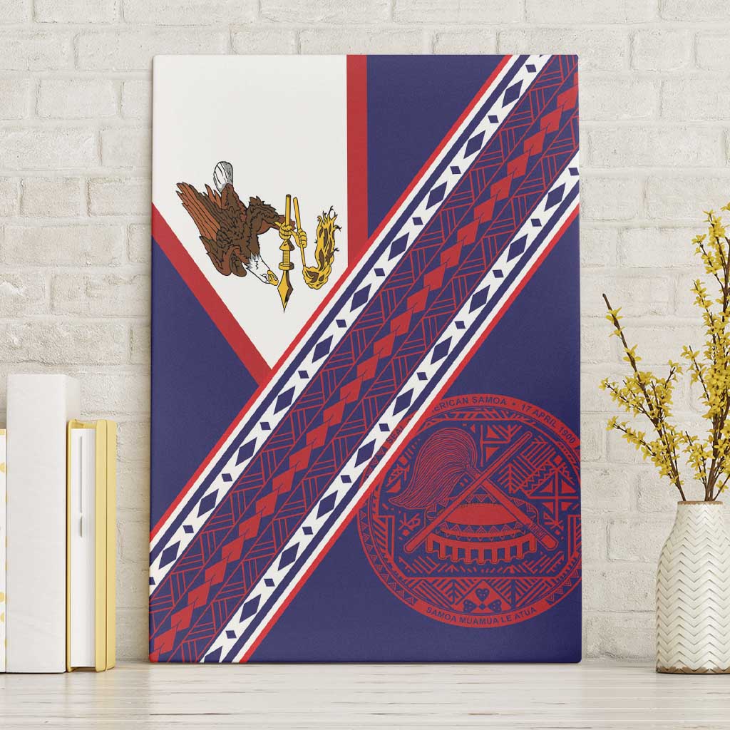 American Samoa Flag Day Canvas Wall Art Polynesian Tribal Tattoo Eagle Art