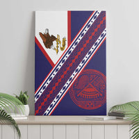 American Samoa Flag Day Canvas Wall Art Polynesian Tribal Tattoo Eagle Art