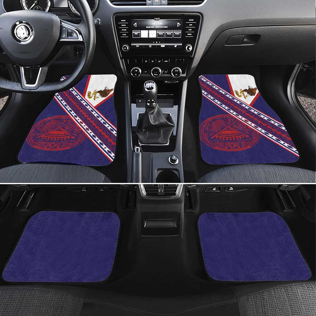 American Samoa Flag Day Car Mats Polynesian Tribal Tattoo Eagle Art