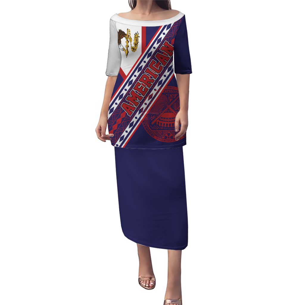 American Samoa Flag Day Family Matching Puletasi and Hawaiian Shirt Polynesian Tribal Tattoo Eagle Art