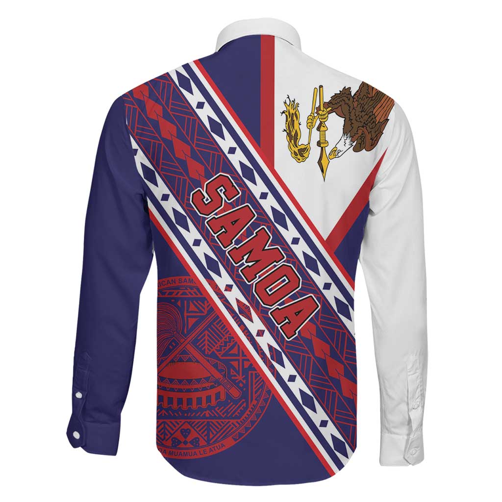 American Samoa Flag Day Family Matching Short Sleeve Bodycon Dress and Hawaiian Shirt Polynesian Tribal Tattoo Eagle Art