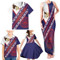 American Samoa Flag Day Family Matching Tank Maxi Dress and Hawaiian Shirt Polynesian Tribal Tattoo Eagle Art LT19 - Polynesian Pride