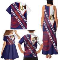 American Samoa Flag Day Family Matching Tank Maxi Dress and Hawaiian Shirt Polynesian Tribal Tattoo Eagle Art LT19 - Polynesian Pride
