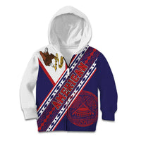American Samoa Flag Day Kid Hoodie Polynesian Tribal Tattoo Eagle Art