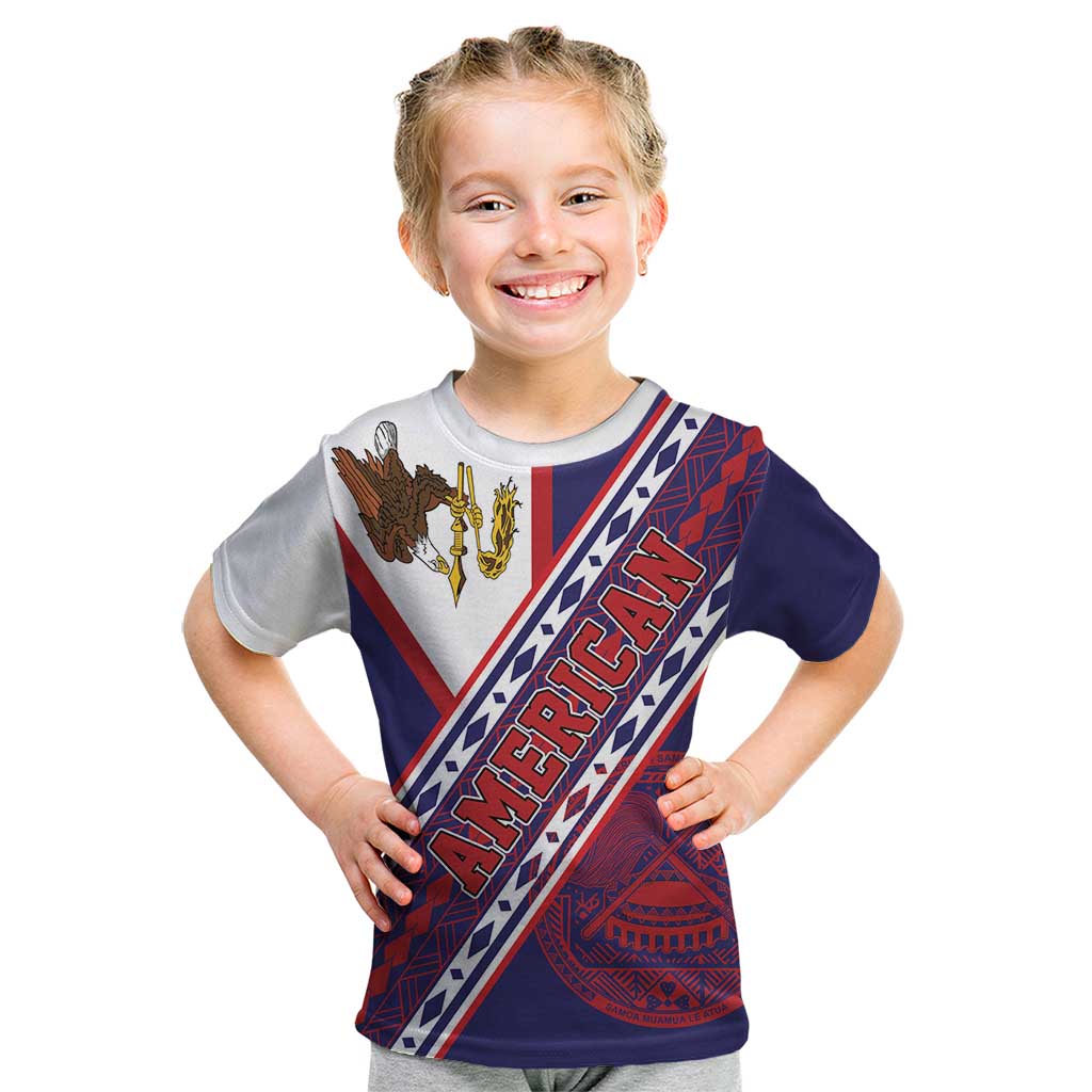 American Samoa Flag Day Kid T Shirt Polynesian Tribal Tattoo Eagle Art