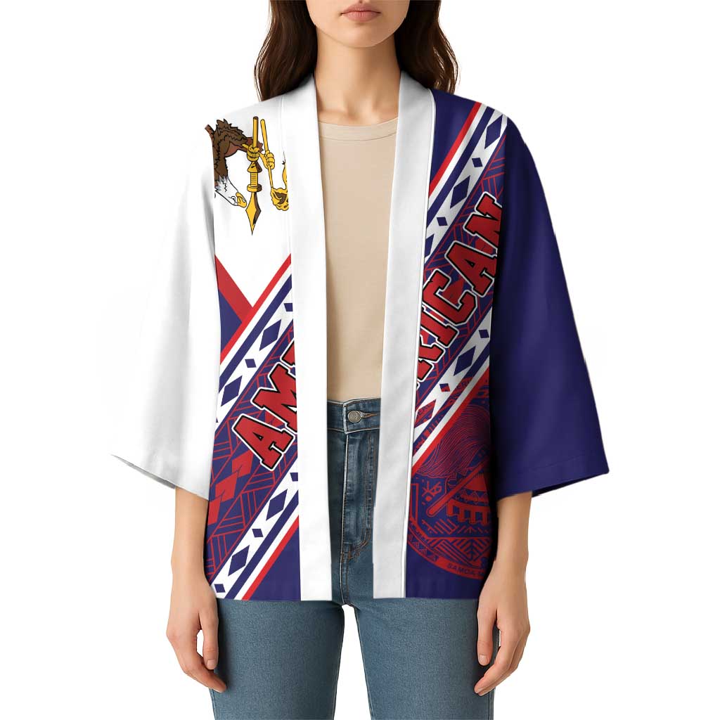 American Samoa Flag Day Kimono Polynesian Tribal Tattoo Eagle Art