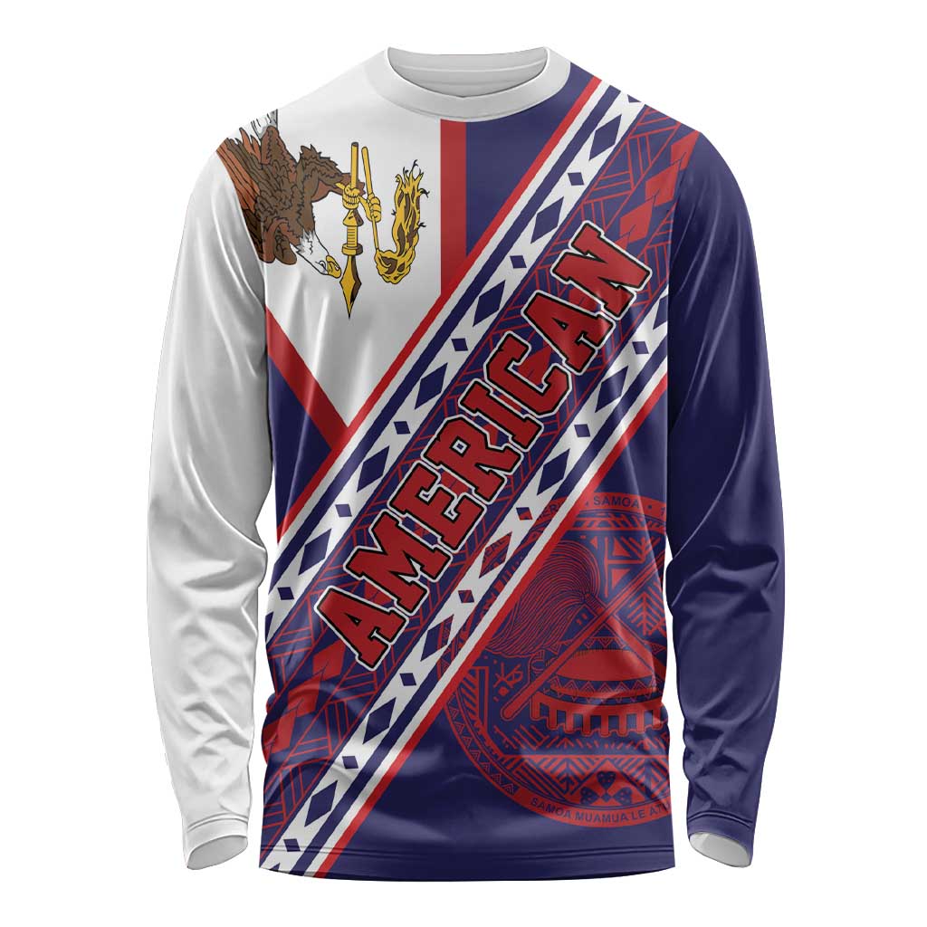 American Samoa Flag Day Long Sleeve Shirt Polynesian Tribal Tattoo Eagle Art