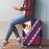 American Samoa Flag Day Luggage Cover Polynesian Tribal Tattoo Eagle Art