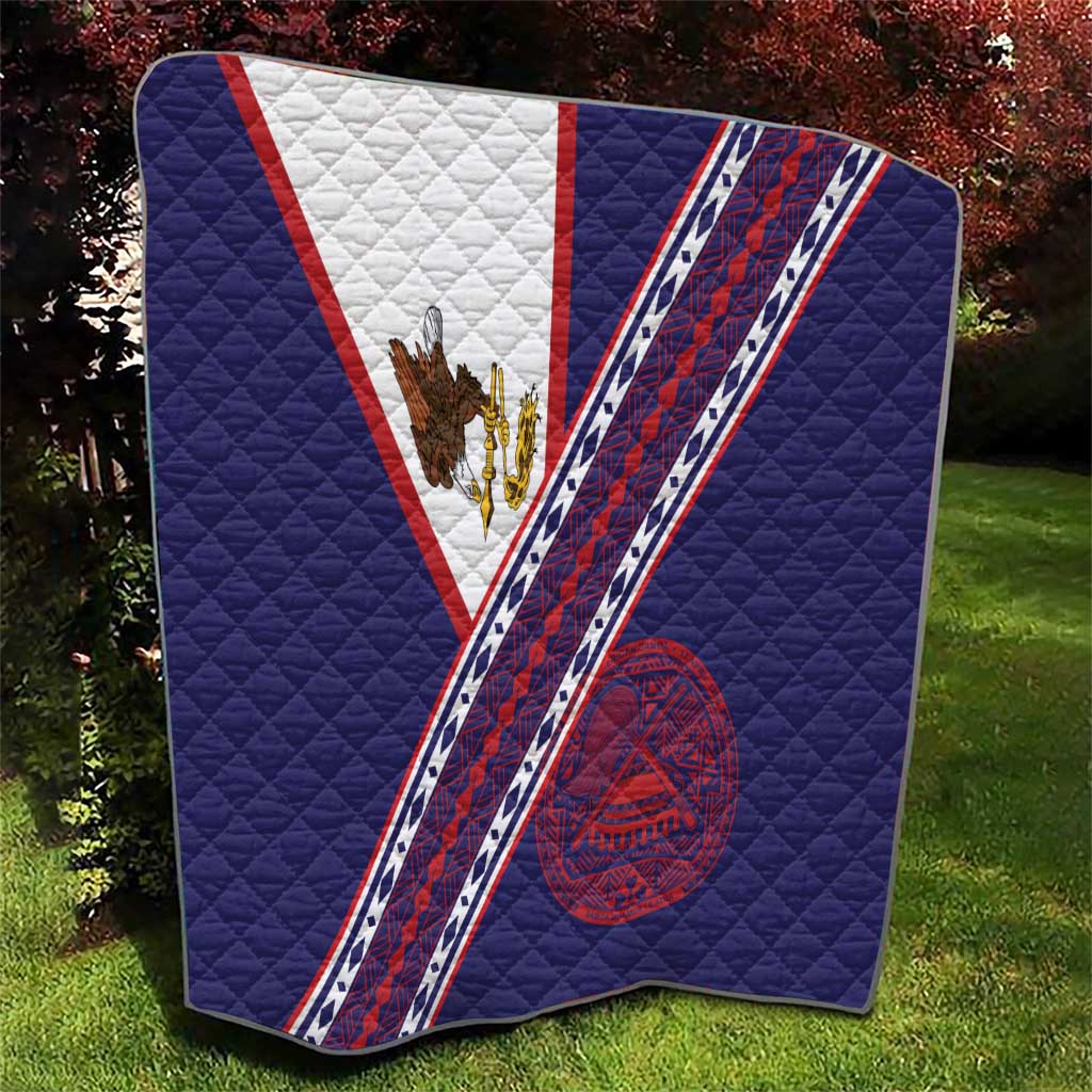 American Samoa Flag Day Quilt Polynesian Tribal Tattoo Eagle Art