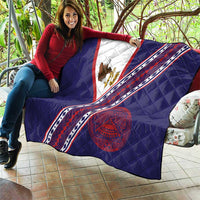 American Samoa Flag Day Quilt Polynesian Tribal Tattoo Eagle Art