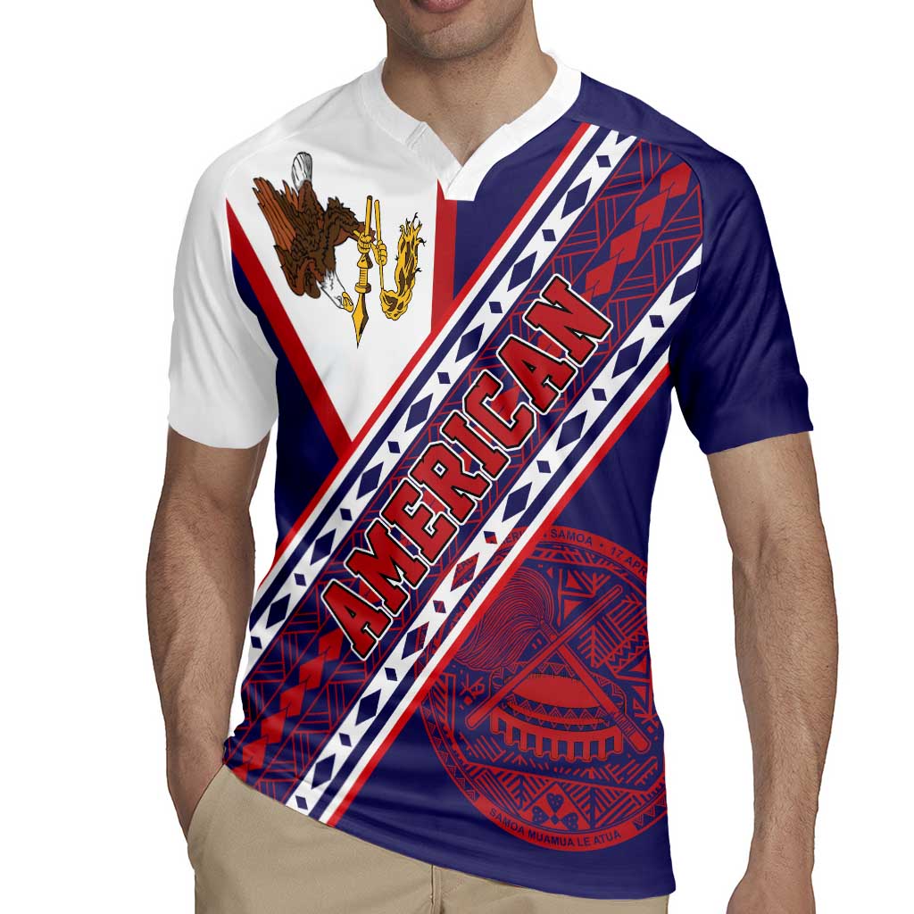 American Samoa Flag Day Rugby Jersey Polynesian Tribal Tattoo Eagle Art