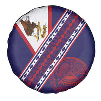 American Samoa Flag Day Spare Tire Cover Polynesian Tribal Tattoo Eagle Art