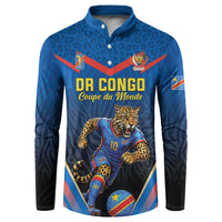 Custom World Football 2026 DR Congo Button Sweatshirt Les Leopards Coupe du Monde Glory