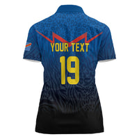 Custom World Football 2026 DR Congo Women Polo Shirt Les Leopards Coupe du Monde Glory