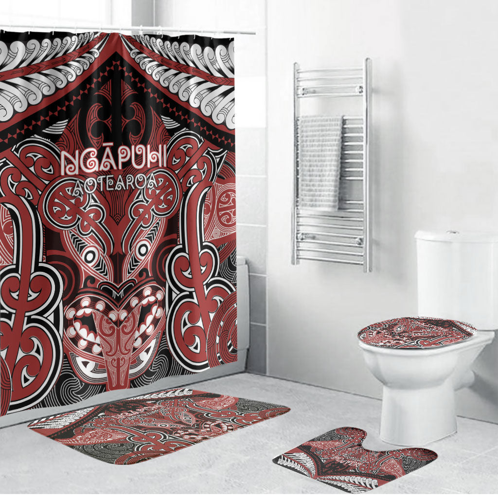Aotearoa Iwi Ngapuhi Bathroom Set Maori Kowhaiwhai Pattern