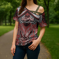 Aotearoa Iwi Ngapuhi Personalised Cross Shoulder Shirt Maori Kowhaiwhai Pattern