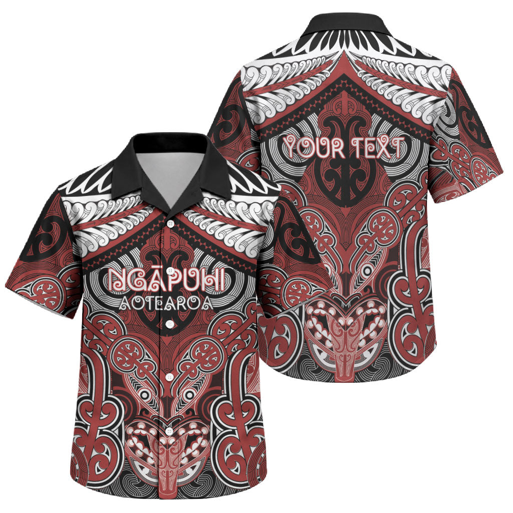 Aotearoa Iwi Ngapuhi Personalised Family Matching Off Shoulder Maxi Dress and Hawaiian Shirt Maori Kowhaiwhai Pattern