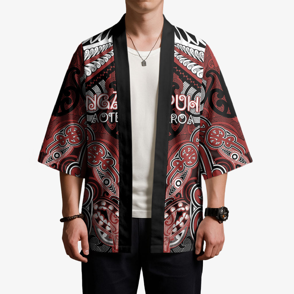 Aotearoa Iwi Ngapuhi Personalised Kimono Maori Kowhaiwhai Pattern