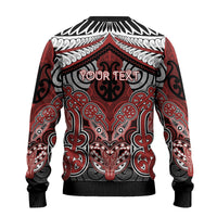 Aotearoa Iwi Ngapuhi Personalised Ugly Christmas Sweater Maori Kowhaiwhai Pattern