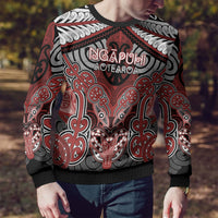 Aotearoa Iwi Ngapuhi Personalised Ugly Christmas Sweater Maori Kowhaiwhai Pattern