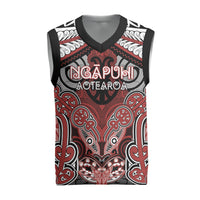 Aotearoa Iwi Ngapuhi Personalised Christmas Knitted V-Neck Vest Maori Kowhaiwhai Pattern