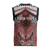 Aotearoa Iwi Ngapuhi Personalised Christmas Knitted V-Neck Vest Maori Kowhaiwhai Pattern