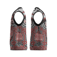 Aotearoa Iwi Ngapuhi Personalised Christmas Knitted V-Neck Vest Maori Kowhaiwhai Pattern