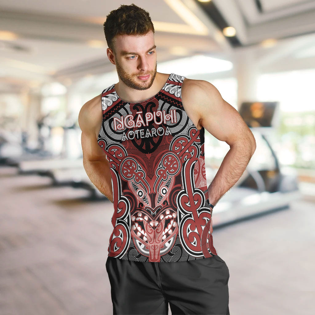 Aotearoa Iwi Ngapuhi Personalised Men Tank Top Maori Kowhaiwhai Pattern