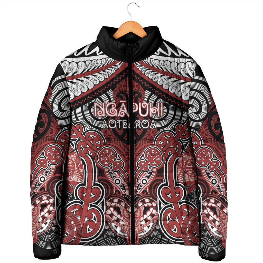 Aotearoa Iwi Ngapuhi Personalised Padded Jacket Maori Kowhaiwhai Pattern