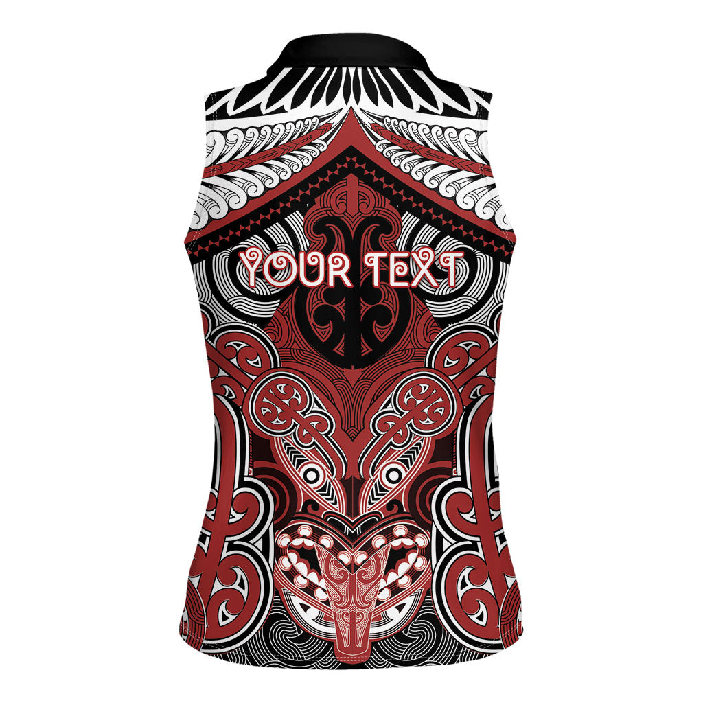 Aotearoa Iwi Ngapuhi Personalised Women Sleeveless Polo Shirt Maori Kowhaiwhai Pattern