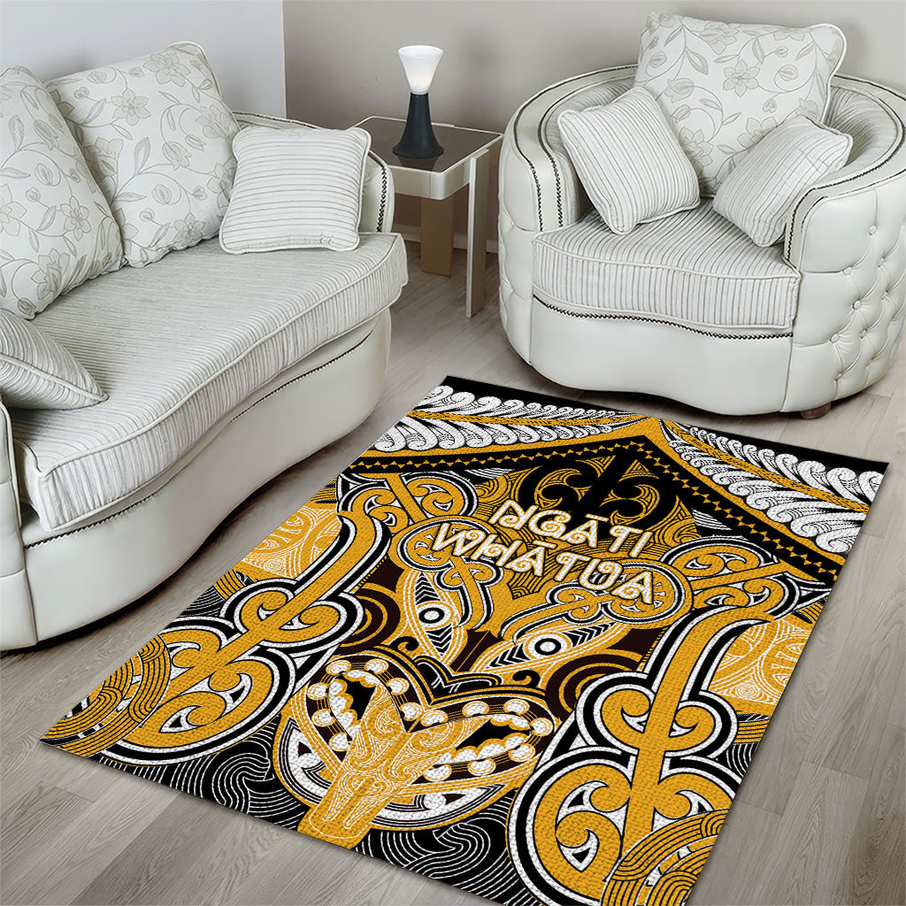 Aotearoa Iwi Ngati Whatua Area Rug Maori Kowhaiwhai Pattern