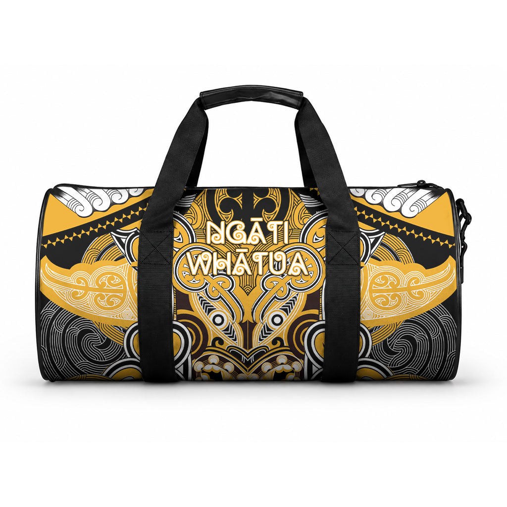 Aotearoa Iwi Ngati Whatua Duffle Bag Maori Kowhaiwhai Pattern LT19 One size Yellow - Polynesian Pride