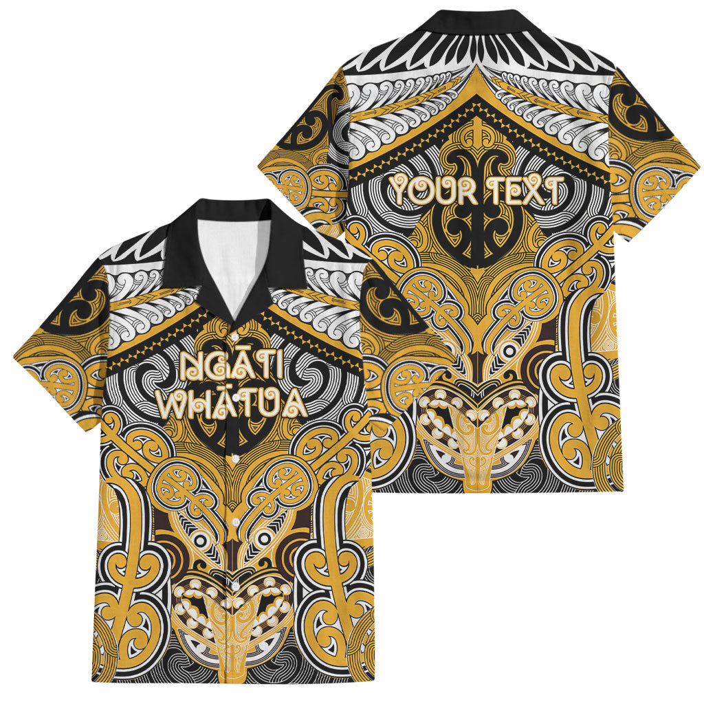 Aotearoa Iwi Ngati Whatua Personalised Family Matching Off Shoulder Maxi Dress and Hawaiian Shirt Maori Kowhaiwhai Pattern