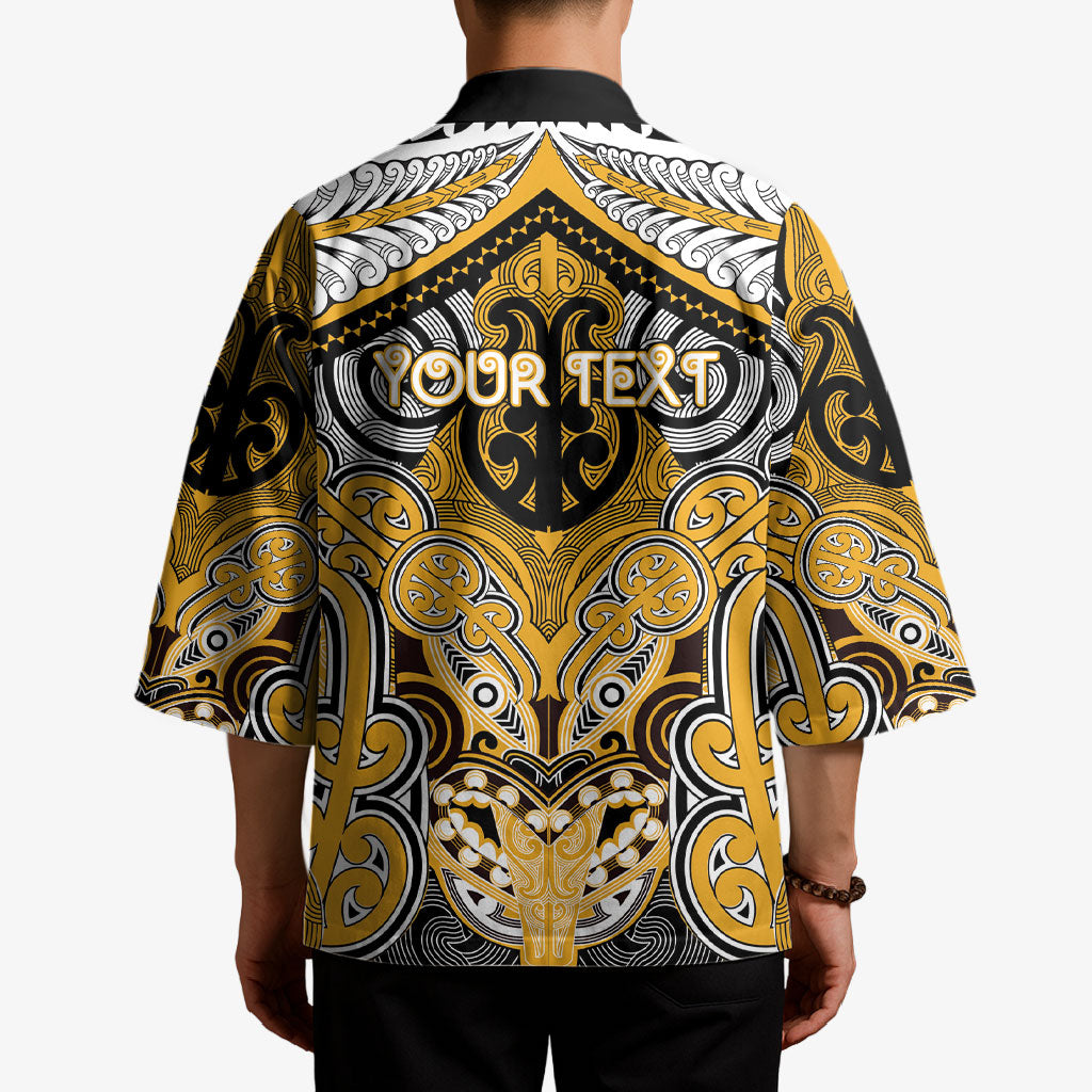 Aotearoa Iwi Ngati Whatua Personalised Kimono Maori Kowhaiwhai Pattern