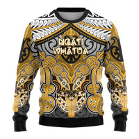 Aotearoa Iwi Ngati Whatua Personalised Ugly Christmas Sweater Maori Kowhaiwhai Pattern