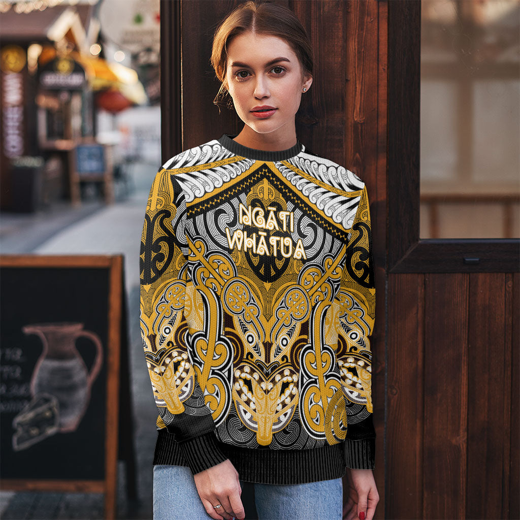 Aotearoa Iwi Ngati Whatua Personalised Ugly Christmas Sweater Maori Kowhaiwhai Pattern