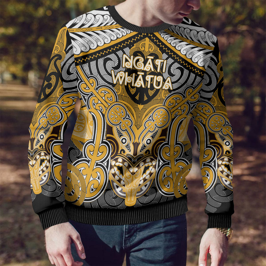 Aotearoa Iwi Ngati Whatua Personalised Ugly Christmas Sweater Maori Kowhaiwhai Pattern