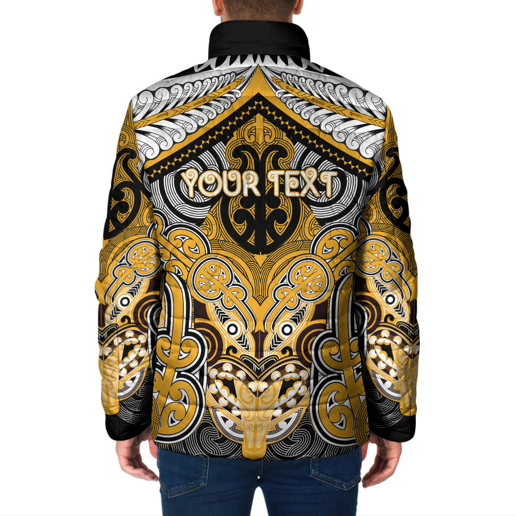 Aotearoa Iwi Ngati Whatua Personalised Padded Jacket Maori Kowhaiwhai Pattern