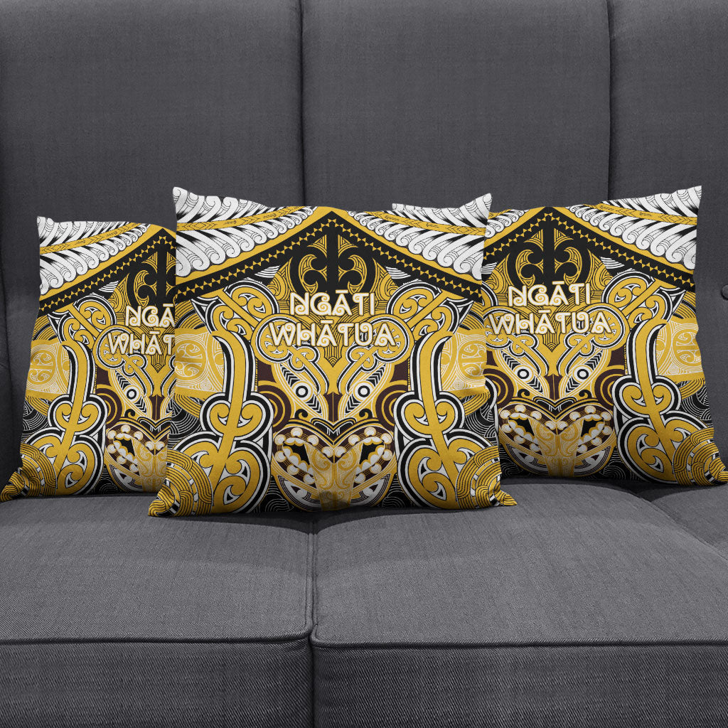 Aotearoa Iwi Ngati Whatua Pillow Cover Maori Kowhaiwhai Pattern