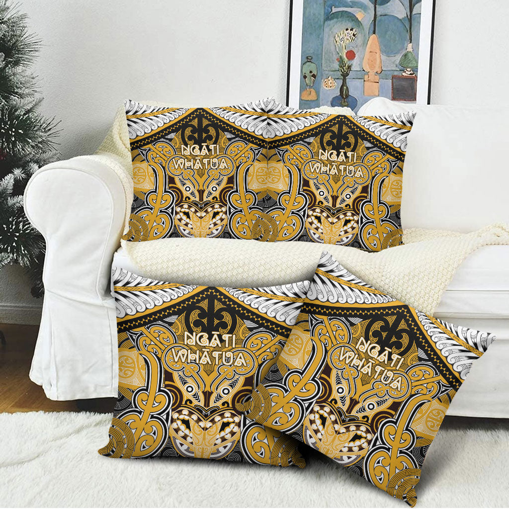 Aotearoa Iwi Ngati Whatua Pillow Cover Maori Kowhaiwhai Pattern