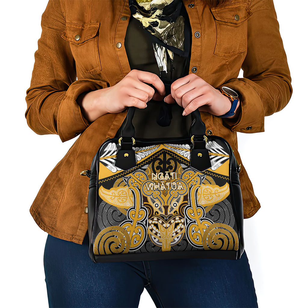 Aotearoa Iwi Ngati Whatua Shoulder Handbag Maori Kowhaiwhai Pattern