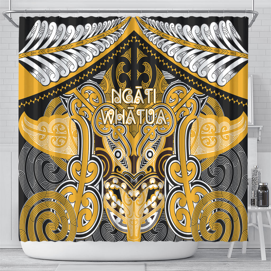 Aotearoa Iwi Ngati Whatua Shower Curtain Maori Kowhaiwhai Pattern