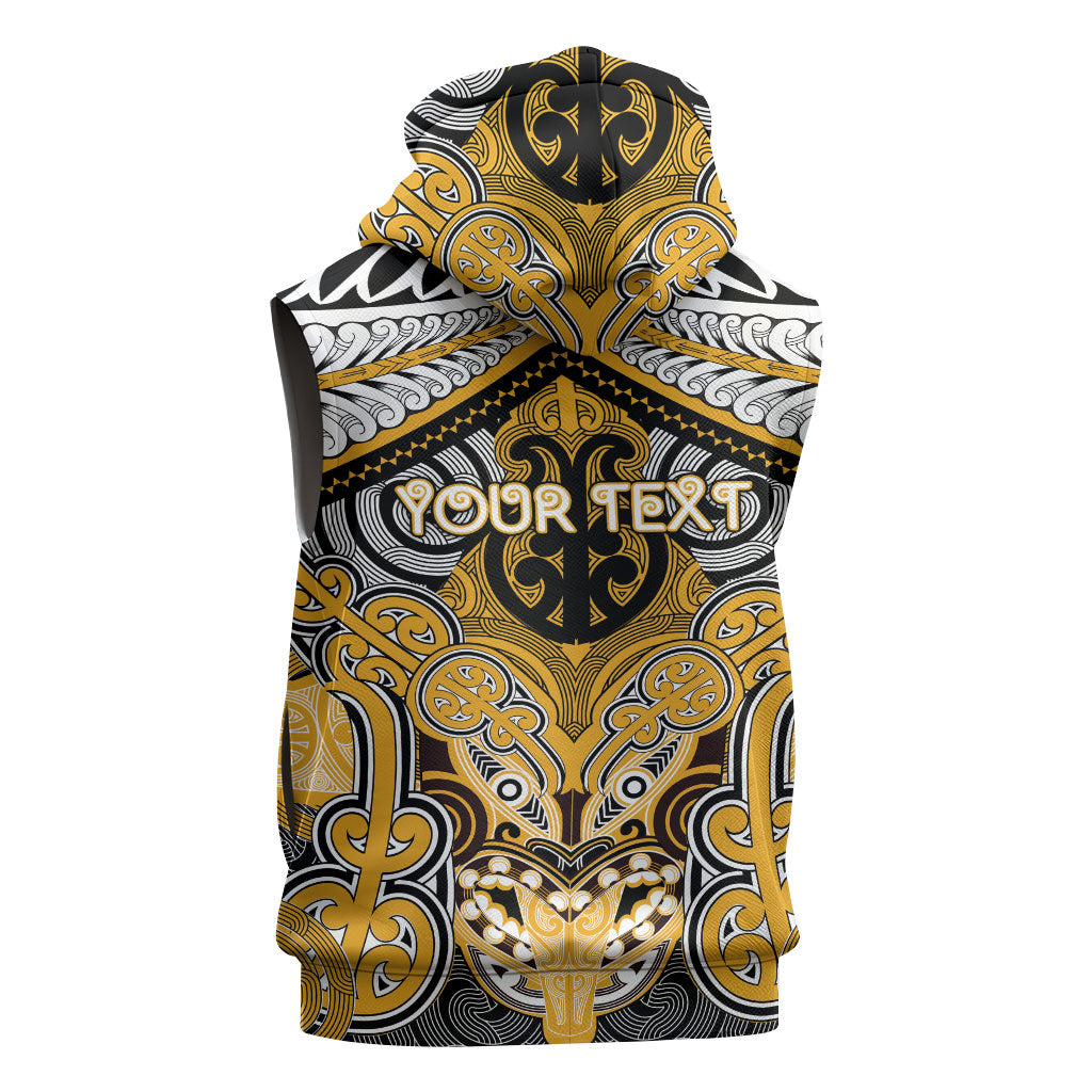 Aotearoa Iwi Ngati Whatua Personalised Sleeveless Zip Hoodie Maori Kowhaiwhai Pattern