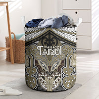 Aotearoa Iwi Waikato Tainui Laundry Basket Maori Kowhaiwhai Pattern