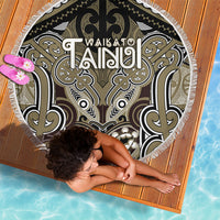 Aotearoa Iwi Waikato Tainui Beach Blanket Maori Kowhaiwhai Pattern