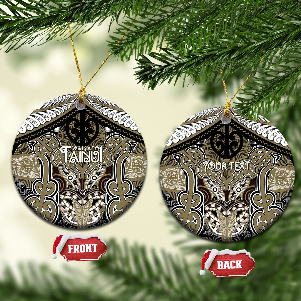 Aotearoa Iwi Waikato Tainui Personalised Ceramic Ornament Maori Kowhaiwhai Pattern