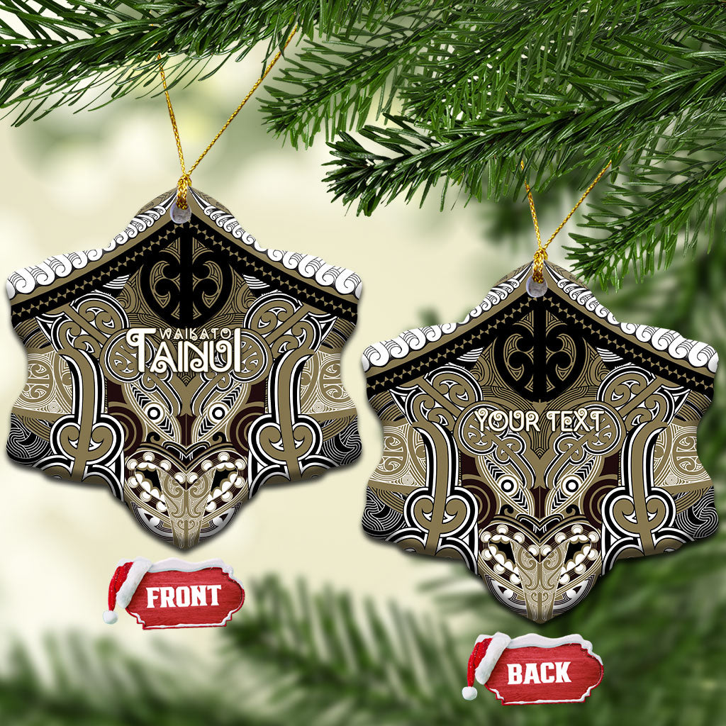Aotearoa Iwi Waikato Tainui Personalised Ceramic Ornament Maori Kowhaiwhai Pattern